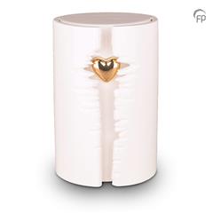 Urn keramiek wit met LED