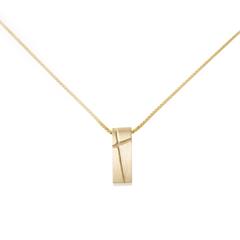Sieraad Facultatieve buisje met kruisje goud