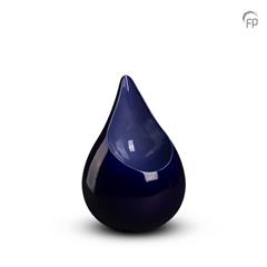 Keramische urn celest hoog blauw klein