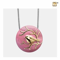 BlessingBirds Ashes Pendant Pearl Pink&Pol gold Vermeil