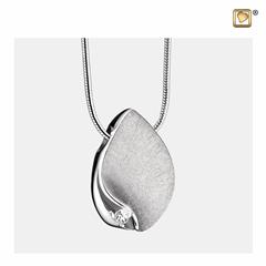 Teardrop Ashes Pendant Pol&Bru silver with Zirconia